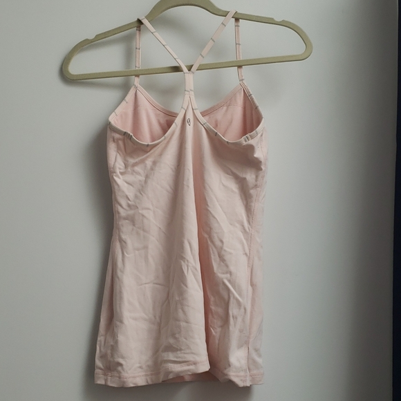 Lululemon light pink Power Y tank - sz 6 - Picture 2 of 3